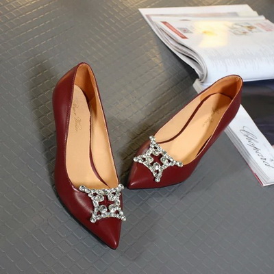 RV Shallow mouth kitten heel Shoes Women--001